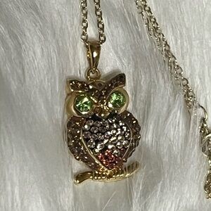 Jacmel Jewelers Crystal Owl Necklace